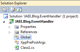 Visual Studio 2010 - Application Explorer Axapta Object Tree AOT - Global Class