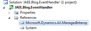 Visual Studio 2010 - Application Explorer Axapta Object Tree AOT - Microsoft.Dynamics.AX.ManagedInterop