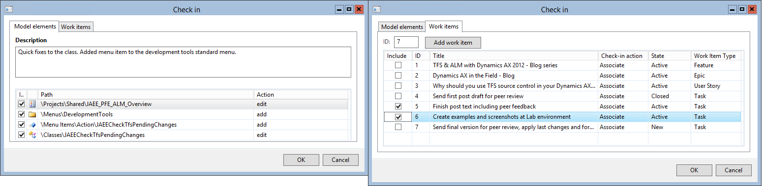 Check-In changes to TFS from Dynamics AX 2012